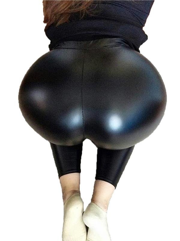 Leggings Slim Ladies Pencil Trousers Elastic PU Tight Leather Pants - LuckyFash™