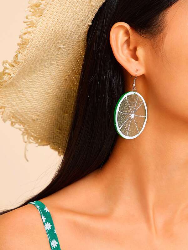 Lemon Shaped Drop Earrings 1pair - LuckyFash™