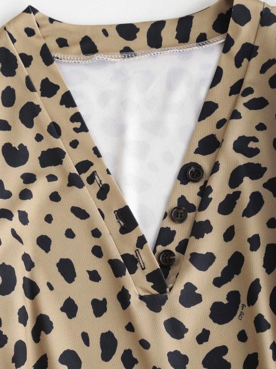 Leopard Animal Print Long Sleeve Tight Dress - LuckyFash™
