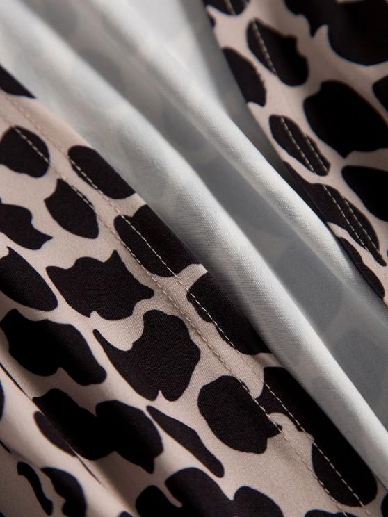Leopard Animal Print Pocket Open Tunic Cardigan - LuckyFash™