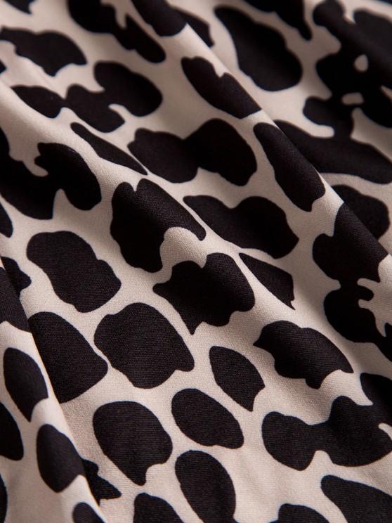 Leopard Animal Print Pocket Open Tunic Cardigan - LuckyFash™