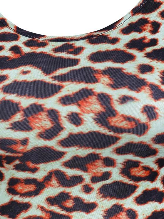 Leopard Backless Lace-up Slinky Dress - LuckyFash™