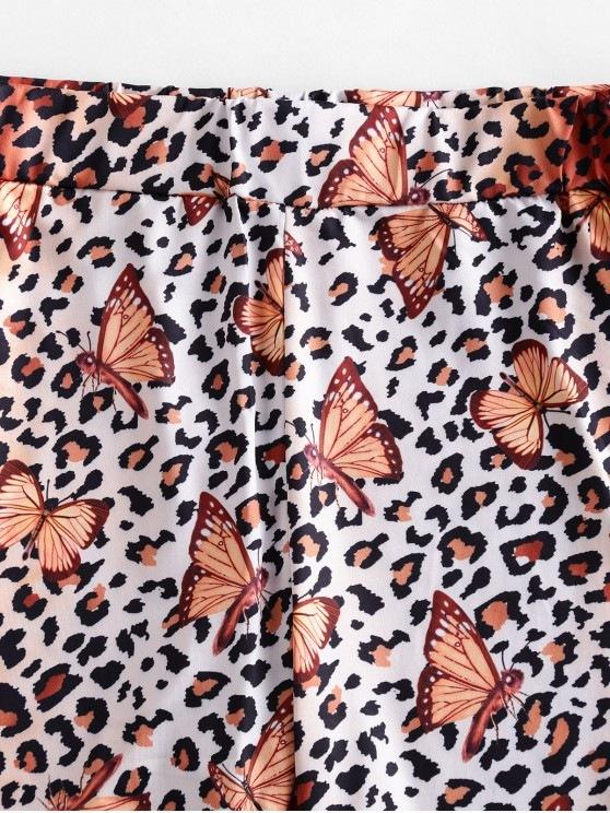 Leopard Butterfly High Waisted Biker Shorts - LuckyFash™