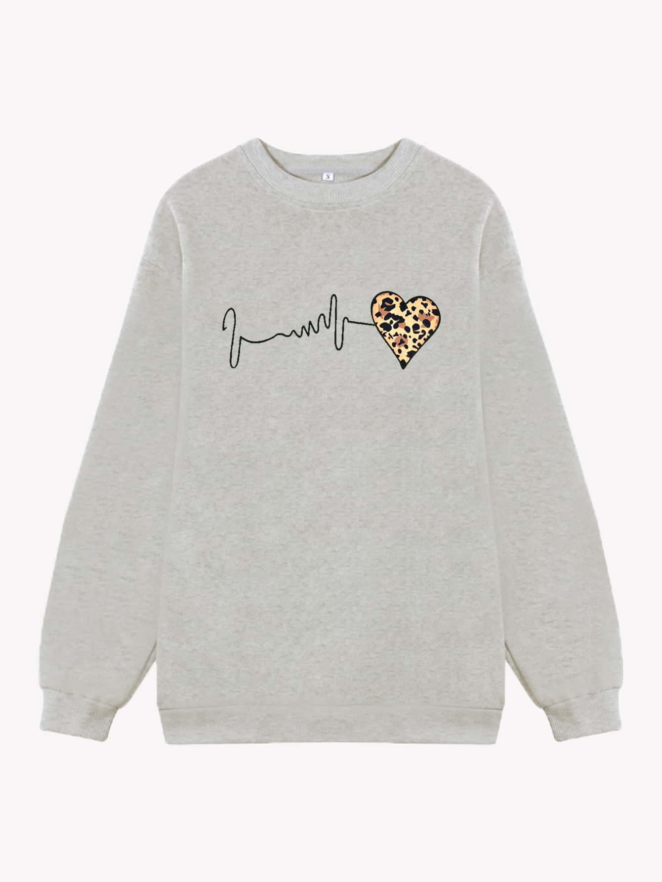 Leopard Heart Thermal Lined Sweatshirt - LuckyFash™
