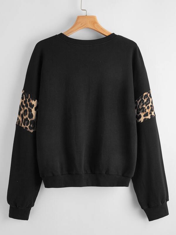 Leopard Panel Pullover - LuckyFash™