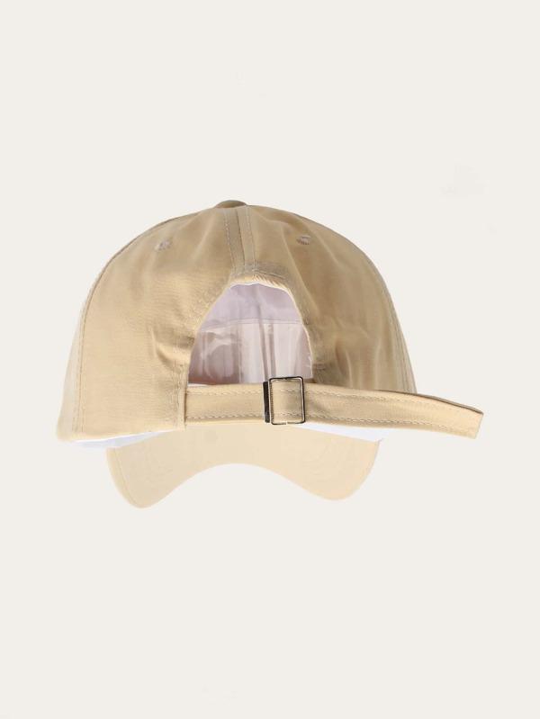 Beige Letter Embroidered Baseball Cap - LuckyFash™