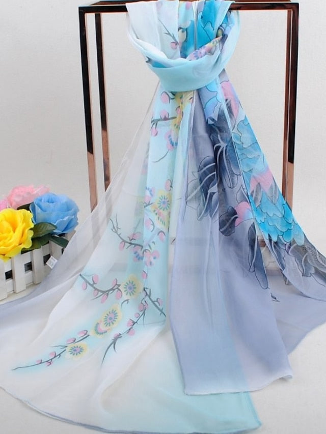 Women's Scarves Daily Holiday Chiffon Vacation Casual Bohemia Sunscreen Outdoor Casual / Daily 1 PC - LuckyFash™
