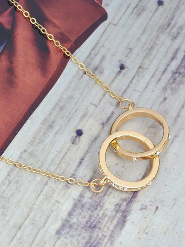 Linked Ring Pendant Necklace - LuckyFash™