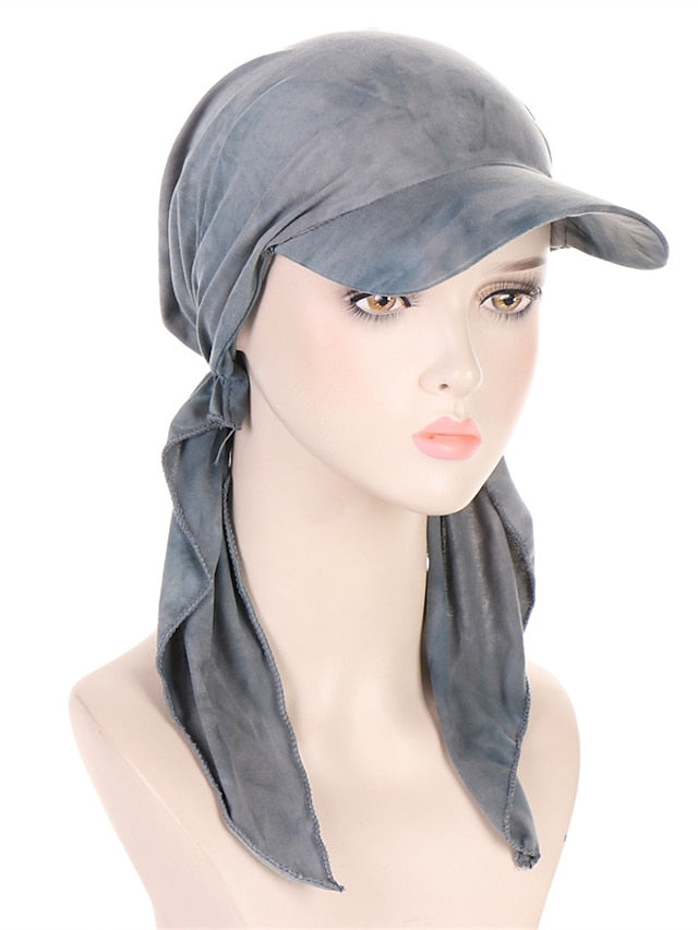 Camouflage Leopard Print Muslim Hijab Turban Hat for Women Girls Baseball Cap Sun Hats Headscarf Scarf Cap Solid Color Fashion Women Soft scarves - LuckyFash™