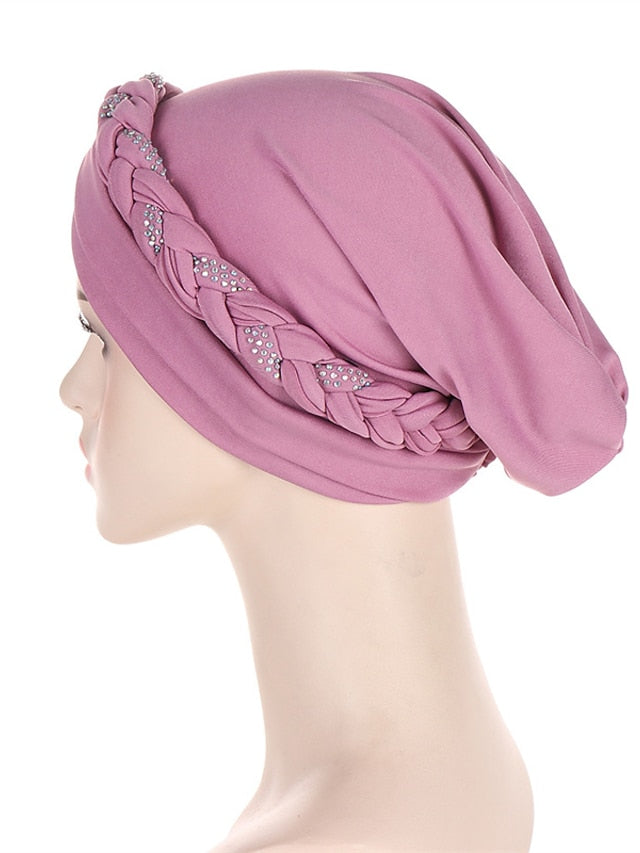 Comfortable Turban Cap for Women Soft Stretch Braid Muslim Hats Female Inner Hijab Caps Indian Bonnet Wrap Head Scarf - LuckyFash™