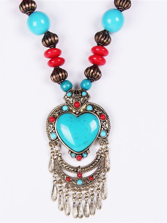 Women's necklace Ethnic Style Street Heart Necklaces - LuckyFash™
