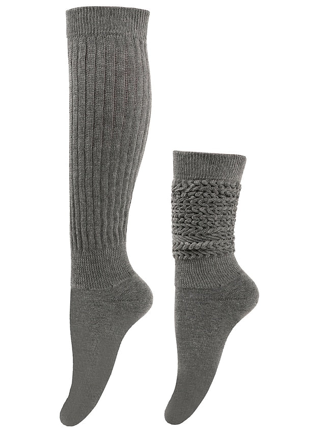 Women's Crew Socks Home Work Daily Solid Color Polyester Spandex Simple Casual Warm Casual 1 Pair - LuckyFash™