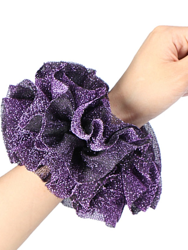 Bling Scrunchies Giant Large Intestine Big Hair Ties Elastic Rubber Bands Glitter Ponytail Holder Hijab Volumizing Scrunchies for Women - LuckyFash™
