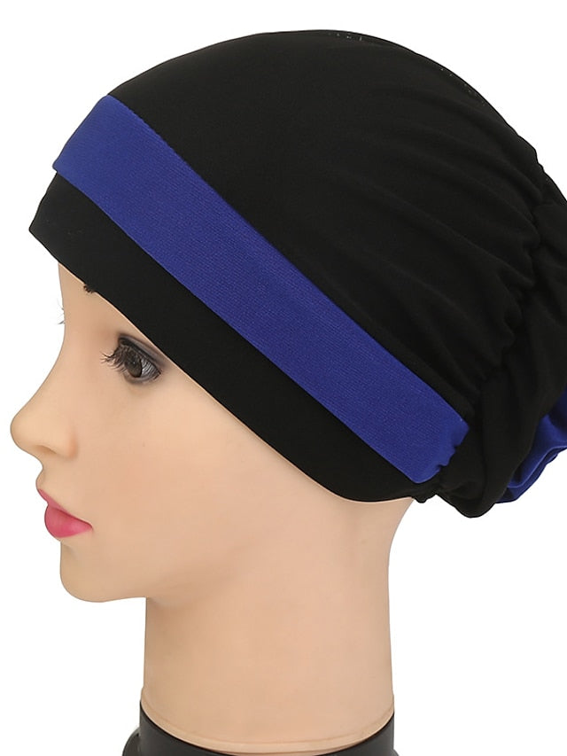 Stretch Inner Hijab Caps Muslim Hat Turban Femme Musulman Turbante Ready To Wear Hijab Bonnet Flower Indian Headwrap Loss Hair Cover - LuckyFash™