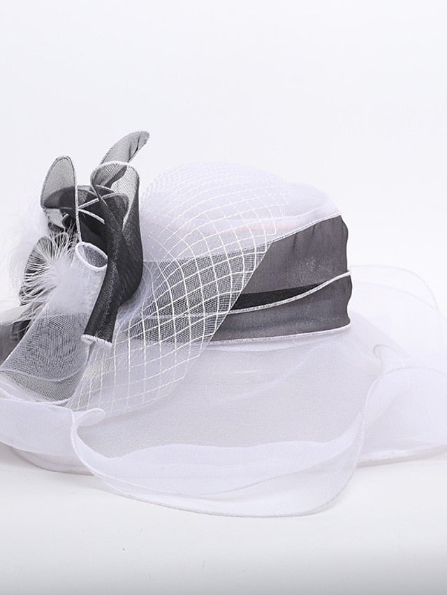 Women's Hat Bucket Hat Sun Hat Black Royal Blue Orange Party Outdoor Dailywear Floral Floral Portable Windproof Comfort - LuckyFash™