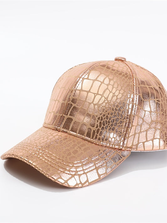 Kpop Cool Serpentine Leather Women Baseball Hats Fashion Streetwear Sport Hip Hop Caps - LuckyFash™