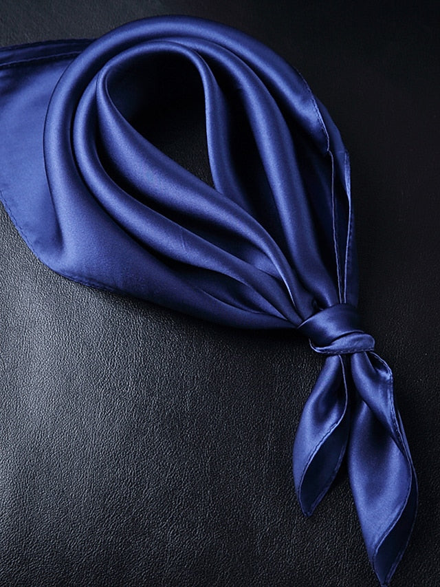 Women's Scarves Satin Scarves Kerchief Office Sports & Outdoor Daily Solid Colored Satin Simple Style 1 pcs - LuckyFash™