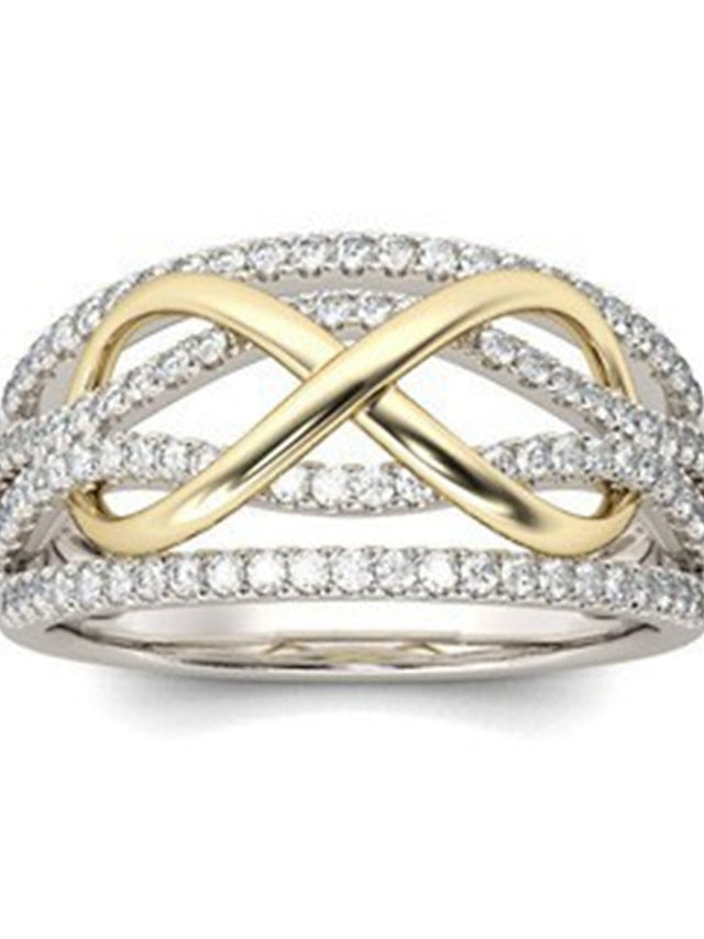 1PC Ring For Women's AAA Cubic Zirconia White Wedding Daily Alloy Classic - LuckyFash™