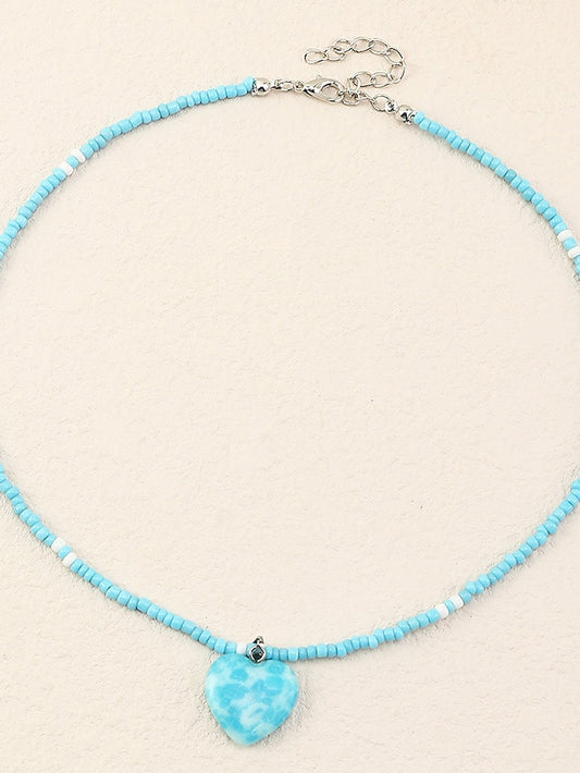 Women's necklace Active Party Heart Necklaces / Blue / Fall / Winter / Spring / Summer - LuckyFash™