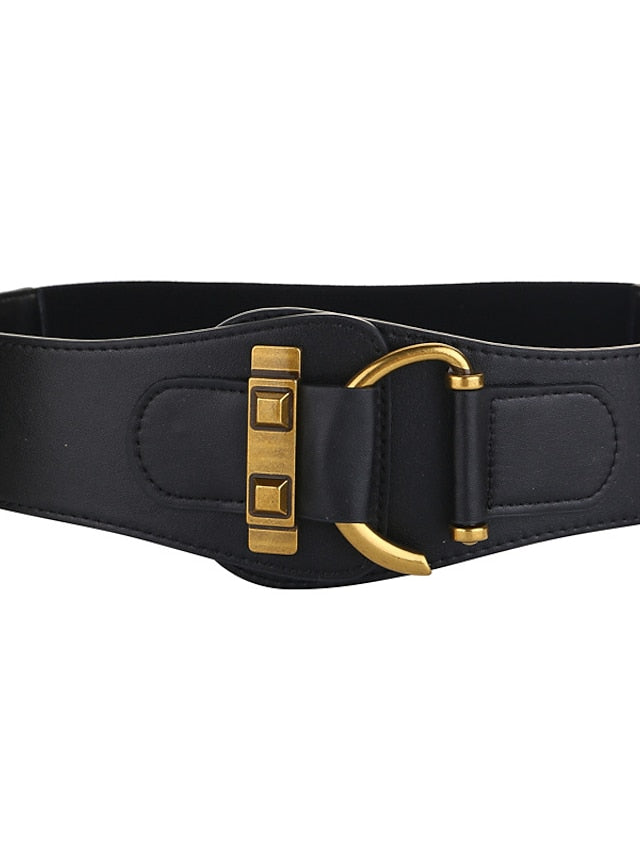 Women's Wide Belt Party Wedding Street Daily Black Brown Belt Solid Color Fall Winter Spring Summer Club - LuckyFash™