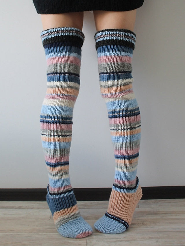 Women's Stockings Christmas Gift Daily Plaid Spandex Cotton Casual Classic Casual / Daily 1 Pair - LuckyFash™