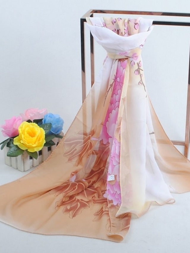 Women's Scarves Daily Holiday Chiffon Vacation Casual Bohemia Sunscreen Outdoor Casual / Daily 1 PC - LuckyFash™