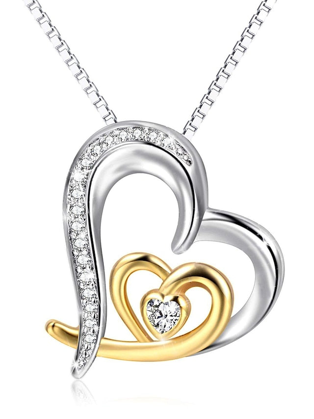 Women's necklace Chic & Modern Street Heart Necklaces / Silver / Fall / Winter / Spring / Summer - LuckyFash™