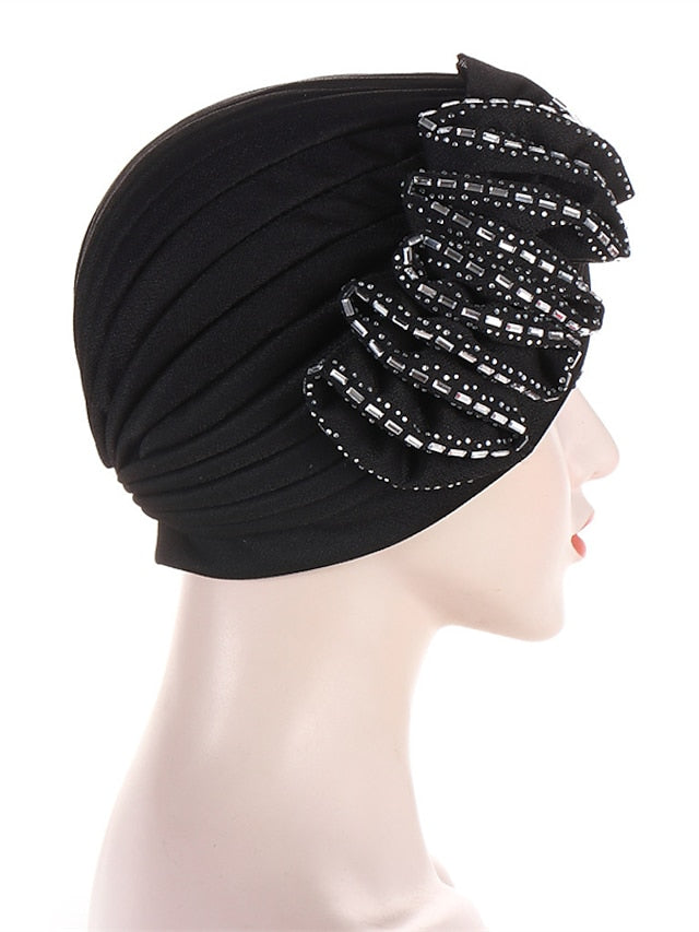 Lastest Flower Turban Bonnet for Women Muslim Hijab Headscarf Cap Wedding Party Headwear Turbante African Headtie - LuckyFash™