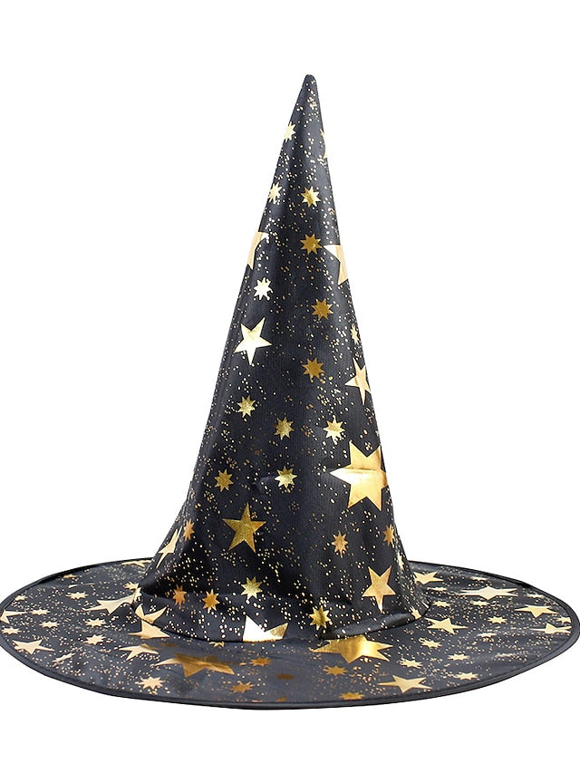 Halloween Witch Hat Masquerade Party Star Hat Children's Headwear Witch Sorcerer Pointed Hat Retro Nordic Style Floppy Hat Durags Party / Evening - LuckyFash™