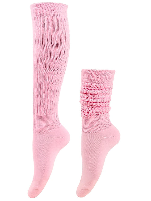 Women's Crew Socks Home Work Daily Solid Color Polyester Spandex Simple Casual Warm Casual 1 Pair - LuckyFash™