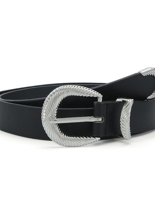 Unisex PU Buckle Belt PU Leather Prong Buckle D-ring Classic Casual Party Work Black White Pink Brown for Women - LuckyFash™