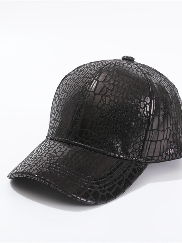 Kpop Cool Serpentine Leather Women Baseball Hats Fashion Streetwear Sport Hip Hop Caps - LuckyFash™