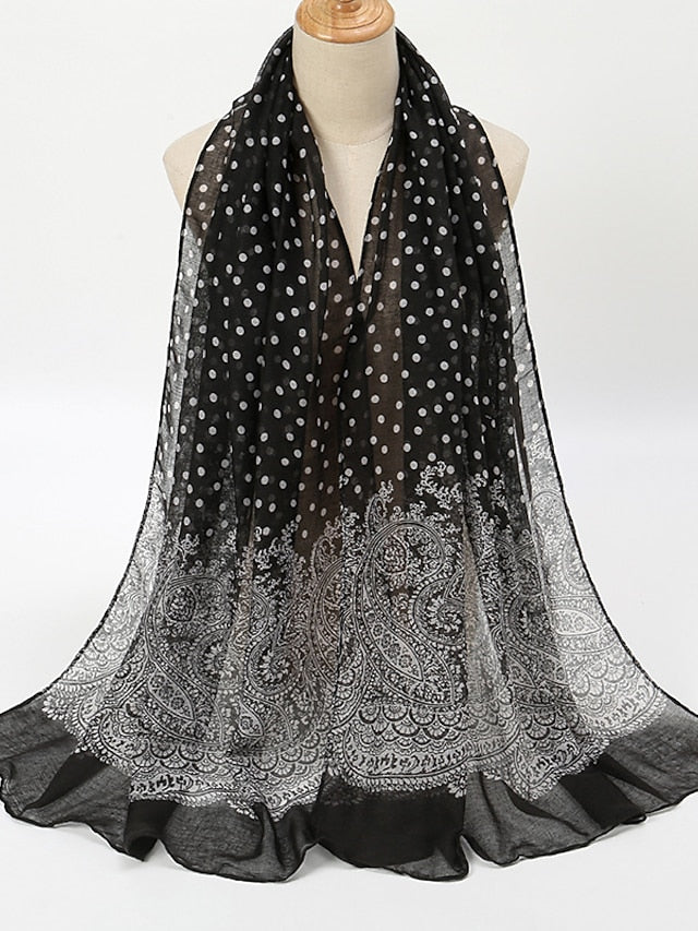 Summer Lady Dots Scarf Shawl Holiday Fashion Clothing Accessories Invierno Mujer Women Scarves Shawls - LuckyFash™