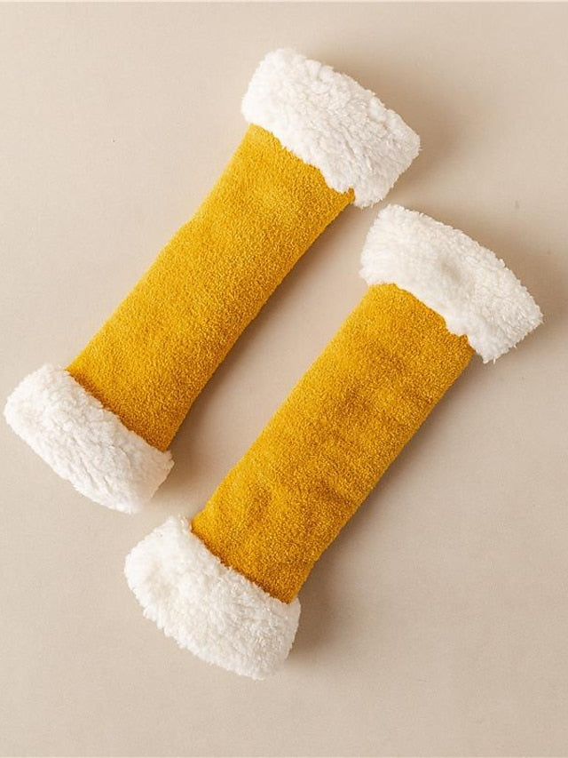 Women's Leg Warmers Boot Cuffs Thick Winter Warm Socks Home Daily Solid Color Polyester Spandex Basic Classic Warm Casual 1 Pair - LuckyFash™