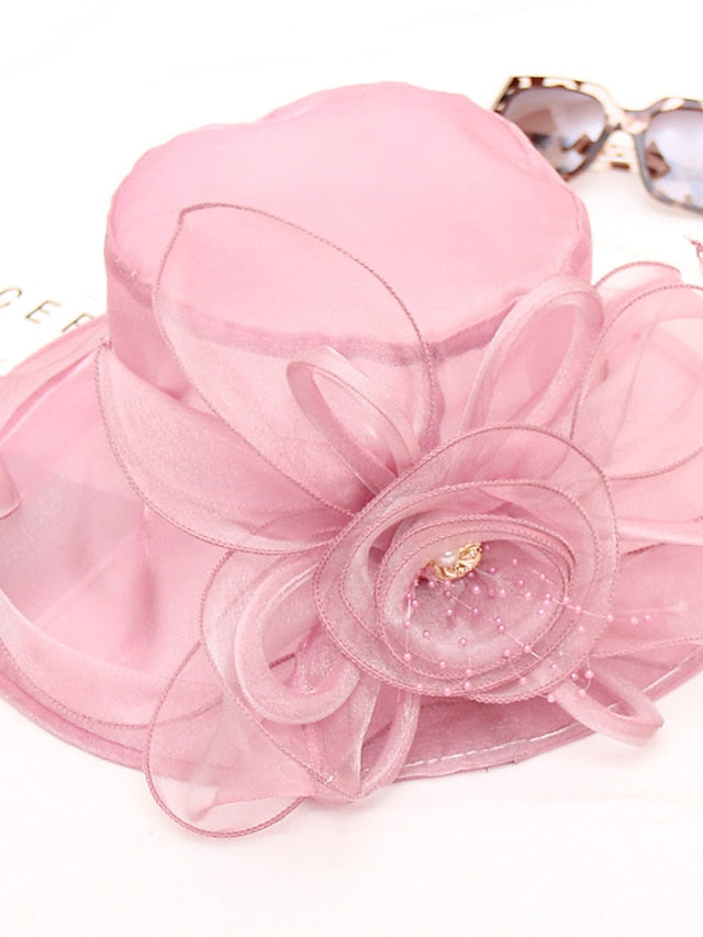 Women's Party Hat Party Wedding Street Flower Solid Color Wine Pink Hat Fall Winter Spring Summer - LuckyFash™