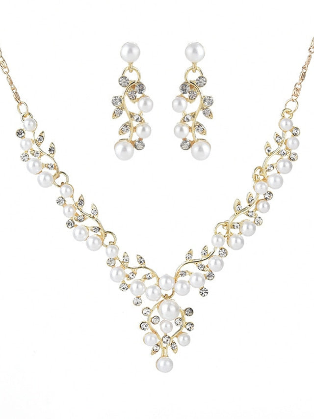 Women's necklace Chic & Modern Party Leaf Jewelry Sets / Wedding / Gold / Silver / Fall / Winter - LuckyFash™
