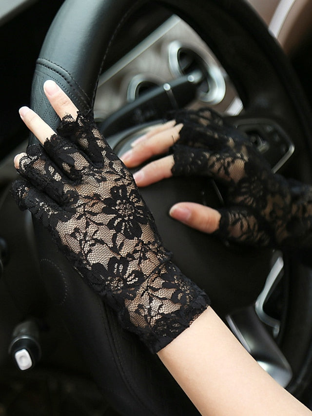 Women's Fingerless Gloves Party / Evening Daily Flower / Plants Lace Casual Sweet Breathability 1 Pair - LuckyFash™