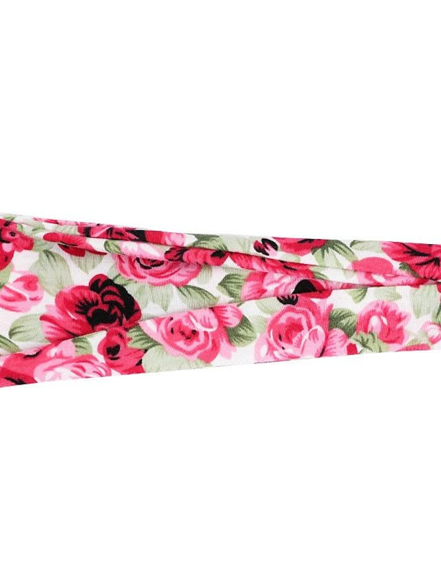 europe and the united states cross-border fashion sports hairband yoga bundle sweat-absorbing headband new ladies wide-brimmed printed headwear - LuckyFash™