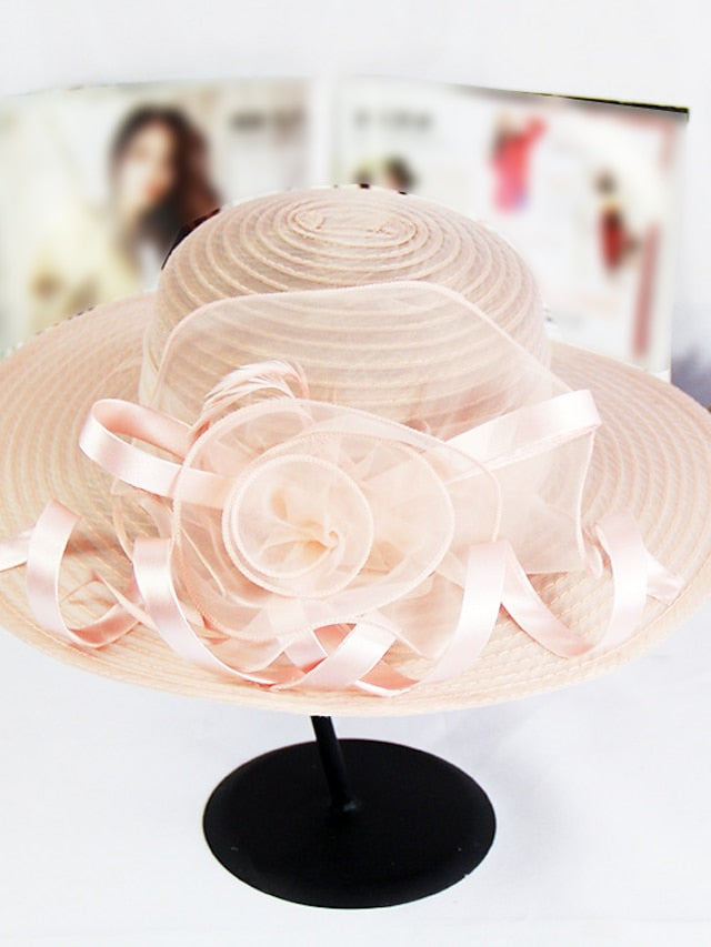 Women's Party Hat Party Street Holiday Flower Solid Colored Black White Hat Cute Pink Fall Winter Spring - LuckyFash™