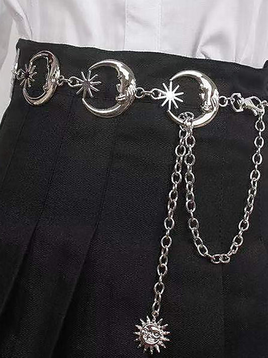Men's Women's Chain Belt Metal Chain Buckle Free Embossed Casual Classic Party Daily Silver - LuckyFash™