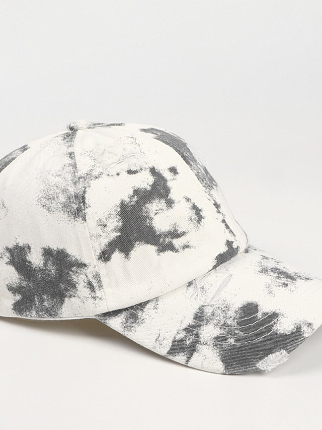 Hole Style New Tie Dye Irregular Gradient Baseball Cap Men's And Women's Colorful Cap Outdoor Sun Protection Adjustable Hat - LuckyFash™