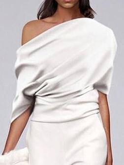 Off Shoulder Solid Long Straight Pants Jumpsuit - LuckyFash™