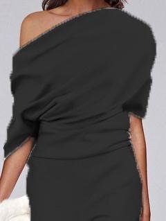 Off Shoulder Solid Long Straight Pants Jumpsuit - LuckyFash™