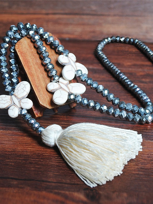 Women's necklace Chic Modern Street Butterfly Necklaces & Color Crystal  Bohemia Sweater Necklace / Blue / Pink / Fall / Winter - LuckyFash™