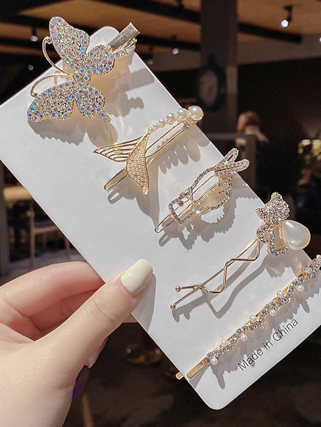 Women's Hair Clip Set For Party Evening Daily Rhinestone Alloy - LuckyFash™