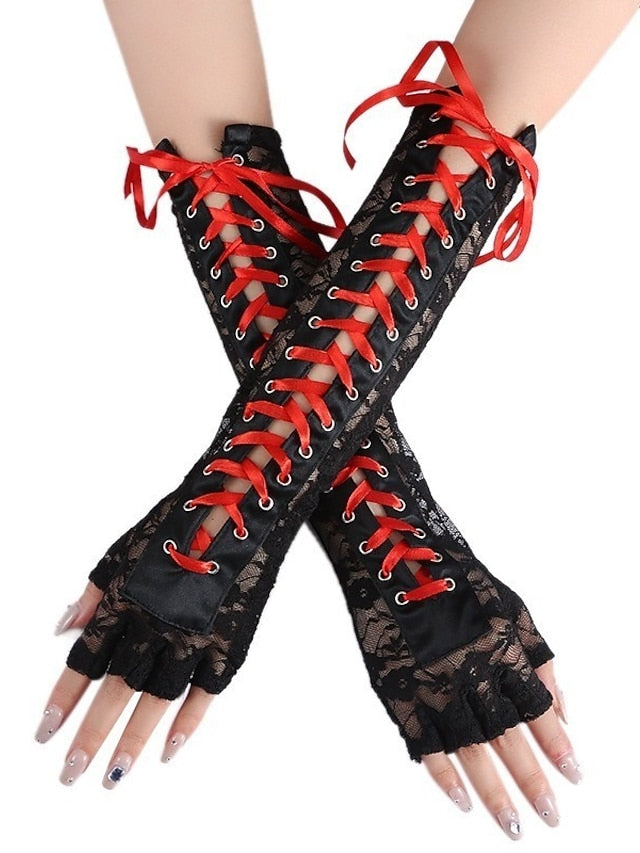 Women's Gloves Fingerless Gloves Party Evening Gift Daily Polyester Simple Casual Sexy 1 Pair - LuckyFash™