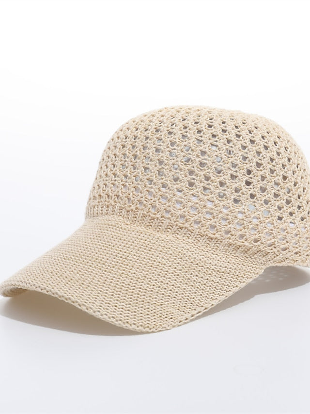 Solid Color Holiday Girls Sun Cap Breathable New Summer Cap Baseball Cap Outdoor  Womens Sunshade Hat Ponytail Cap - LuckyFash™