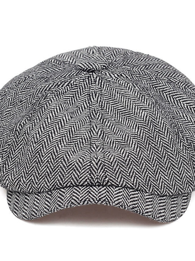 Women's Hat Beret Hat Black Light Brown Brown Outdoor Street Dailywear Print Stripe Windproof Comfort Breathable - LuckyFash™