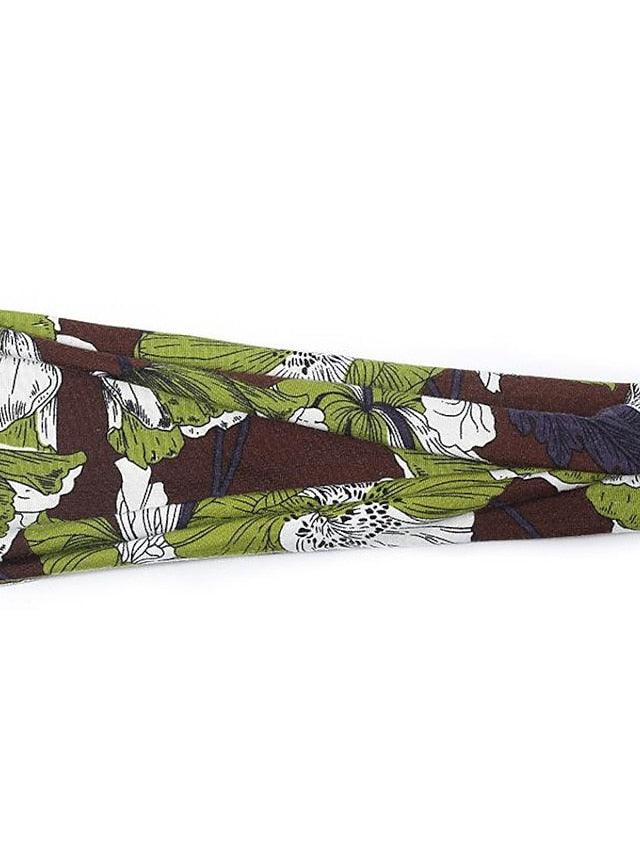 europe and the united states cross-border fashion sports hairband yoga bundle sweat-absorbing headband new ladies wide-brimmed printed headwear - LuckyFash™