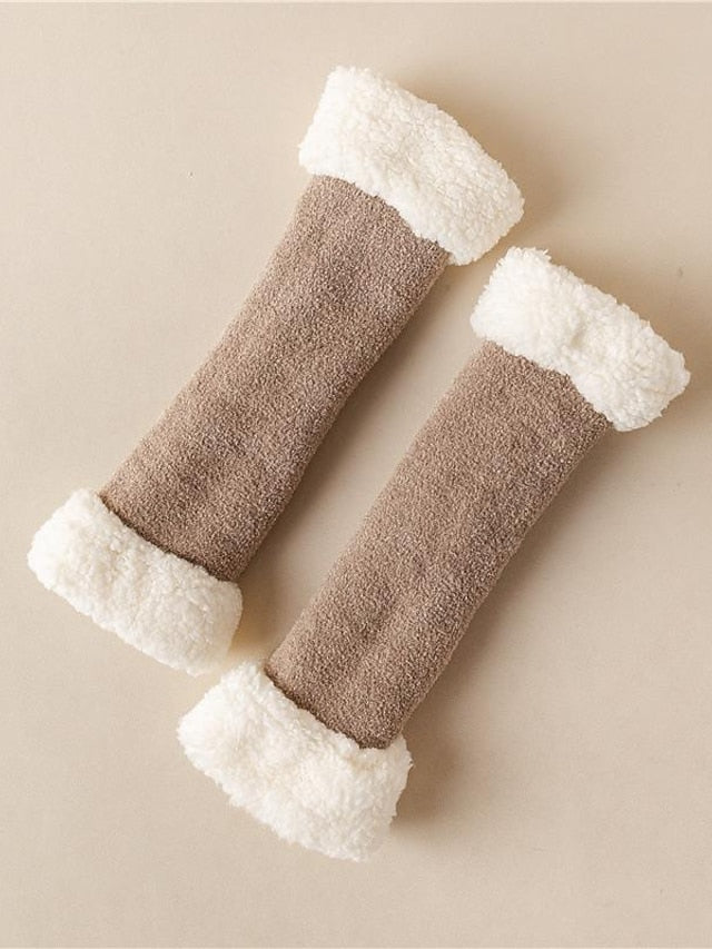 Women's Leg Warmers Boot Cuffs Thick Winter Warm Socks Home Daily Solid Color Polyester Spandex Basic Classic Warm Casual 1 Pair - LuckyFash™